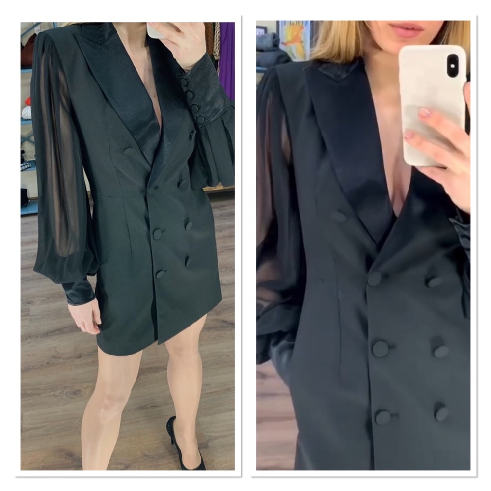 Zara combination sleeve blazer, bloggers favorite - Picture 8 of 11